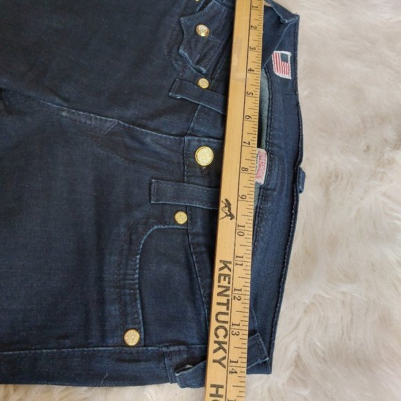 True Religion Women's Dark Wash Low-Rise Misty Flat Pockets Skinny Jeans Siz 27 - Picture 4 of 11